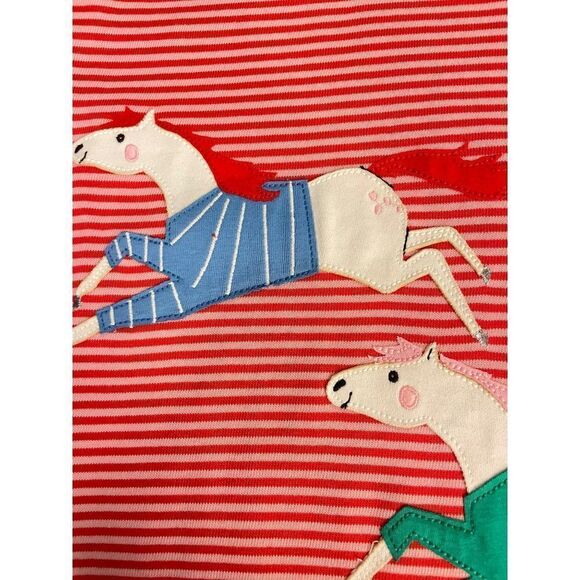 Joules Pink Stripe Horse Rosalee Long-Sleeve A-Line Dress 3 NWT - Picture 8 of 10